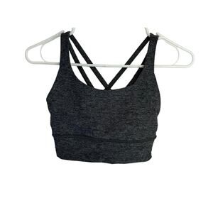 Lululemon Energy Bra Heather Gray Athletic Yoga Racerback size 4